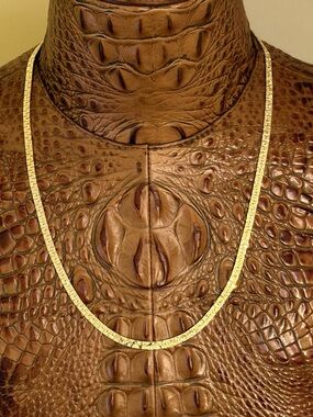 Vintage Trifari Goldtone Nugget Link Necklace
